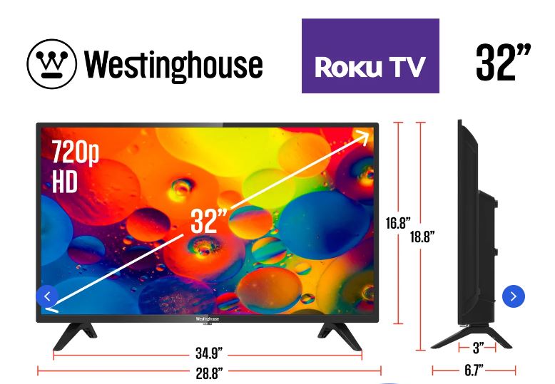 32″ HD Smart Roku TV