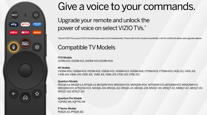 vizio voice remote 